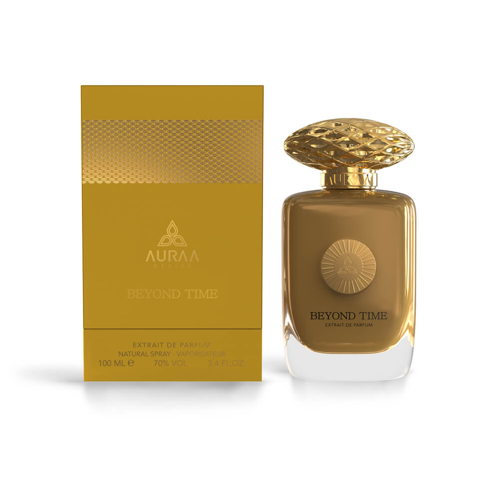 An brown perfume bottle with box from Auraa Desire by Savia Exclusive