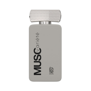 A light gray perfume bottle by Savia Exclusive with white background