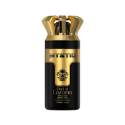 A black perfume body spray from Mystiq by Savia Exclusive