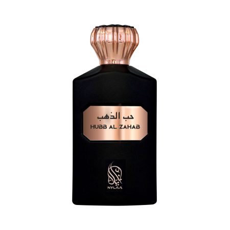 A black perfume bottle with a pink cap by Savia Exclusive