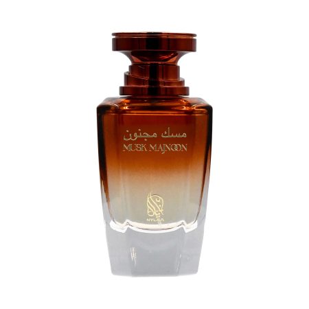 A brown & white perfume bottle by Savia Exclusive with white background