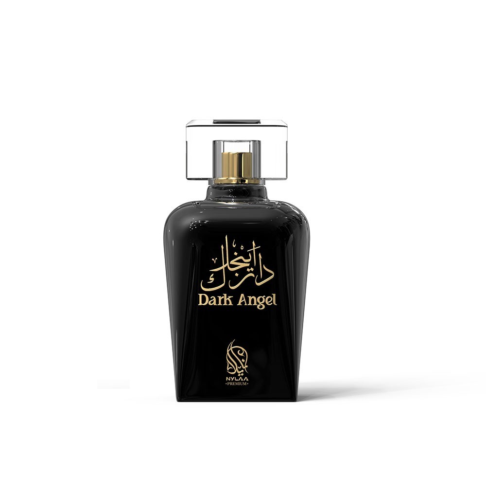 A black perfume bottle from Nylaa by Savia Exclusive