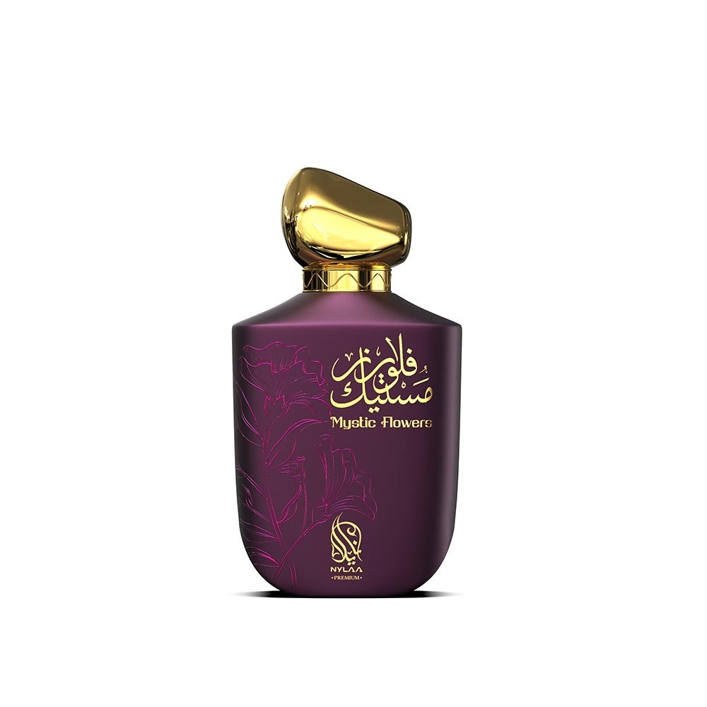 A purple perfume bottle from Nylaa by Savia Exclusive