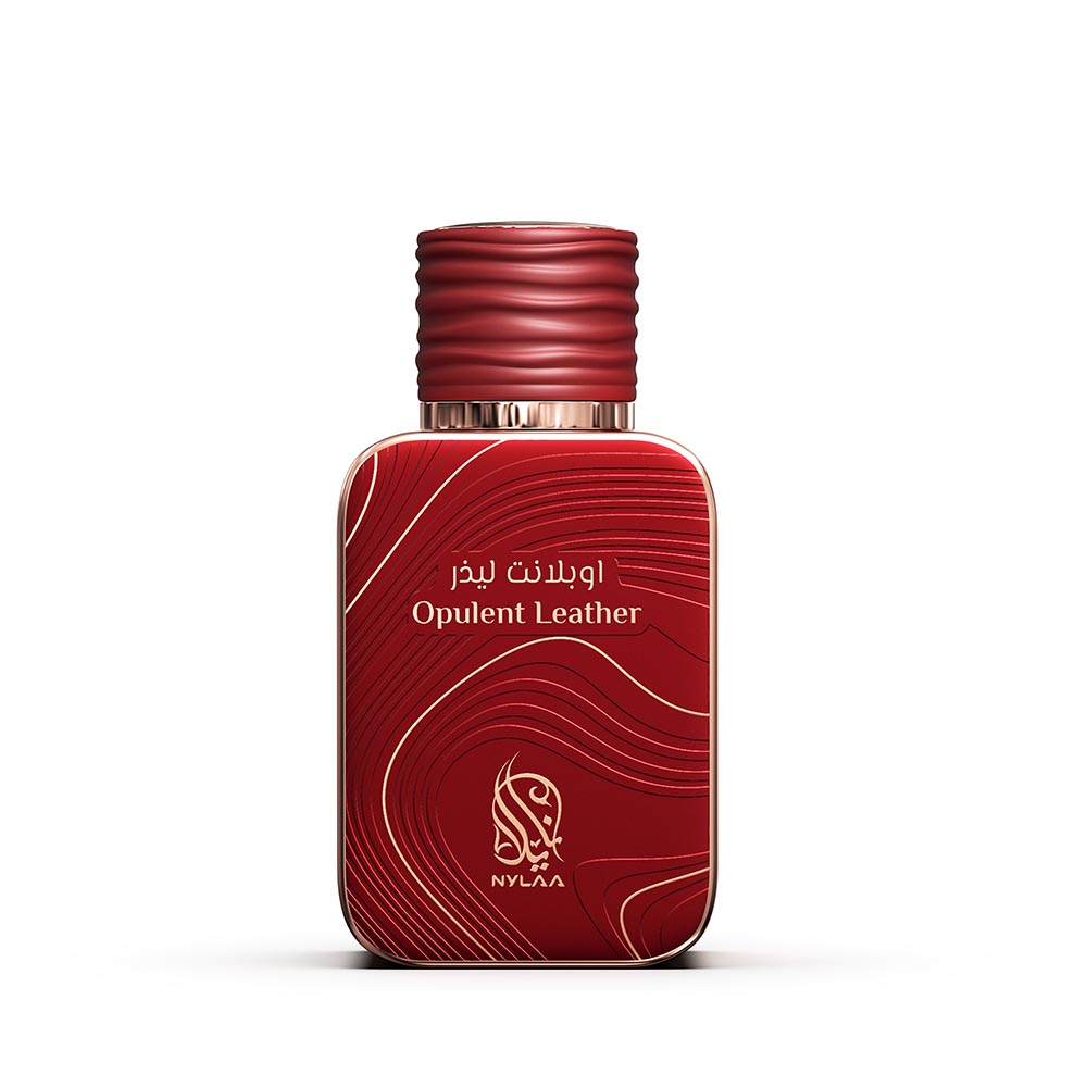 A red perfume bottle from Nylaa by Savia Exclusive