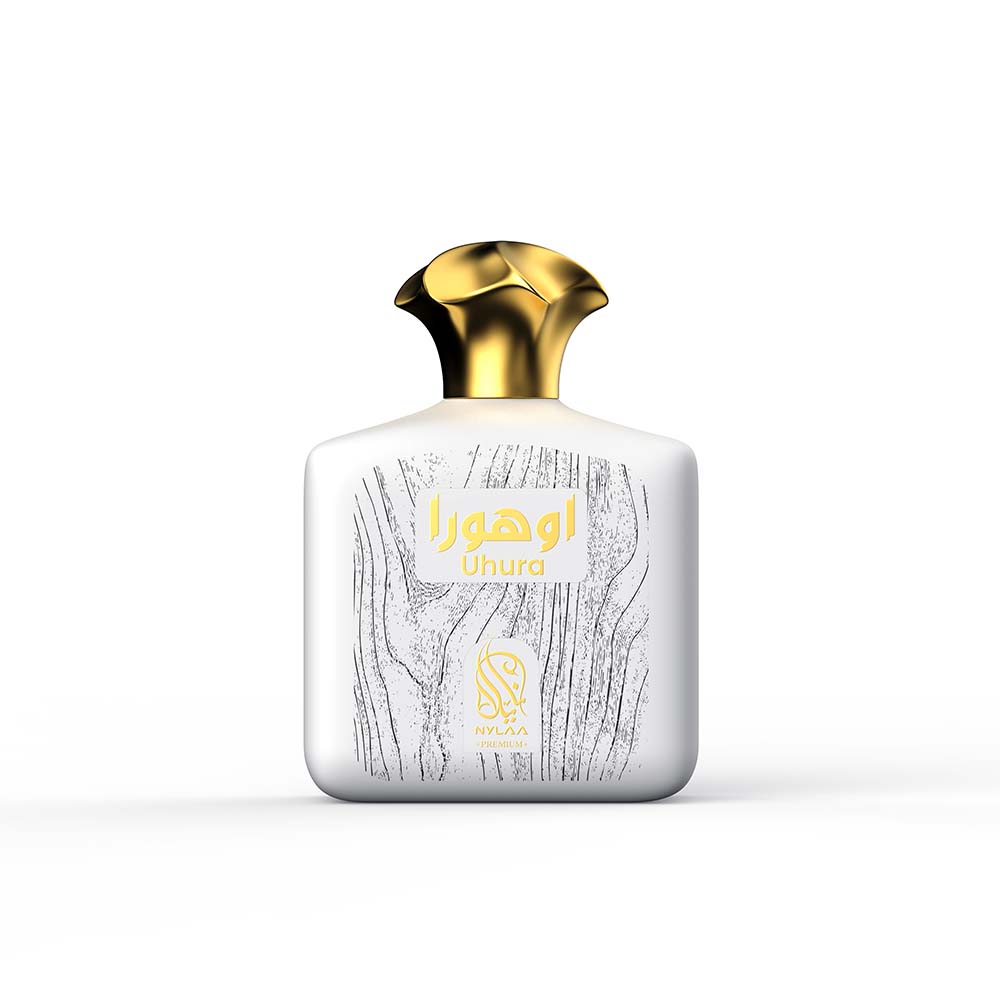 A white perfume bottle from Nylaa by Savia Exclusive