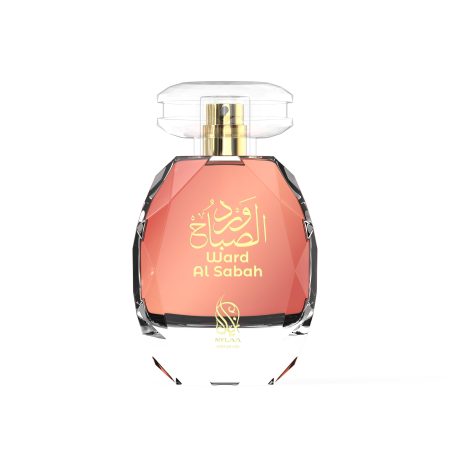 A pink perfume bottle with a transparent cap from Nylaa by Savia Exclusive