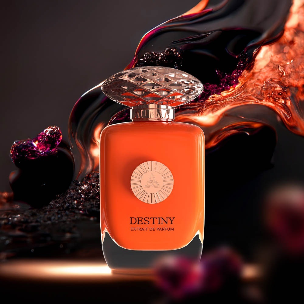 An orange luxurious unisex perfume from Auraa Desire by Savia Exclusive